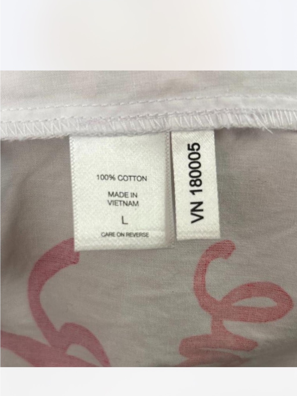 White colorful Script Print 100% Cotton shirt dress - Size L - Picture 3 of 4